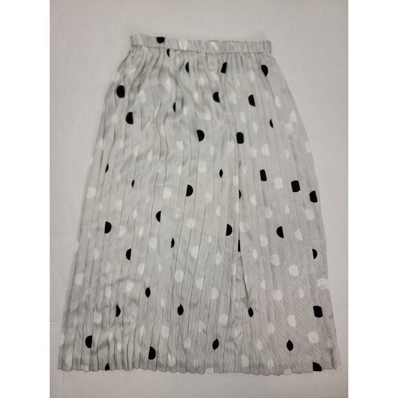 Vintage Evan Picone Set Women's Top 12/ Maxi Skirt 12 Pleated Polka Dot Striped - Picture 5 of 11